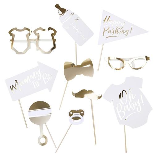 Photobooth Props Baby Shower 10st, Hobby en Vrije tijd, Feestartikelen, Nieuw, Verzenden