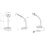 LED Bureaulamp - Tafelverlichting - Trion Kori - 3W - Warm, Huis en Inrichting, Lampen | Tafellampen, Ophalen of Verzenden, Nieuw