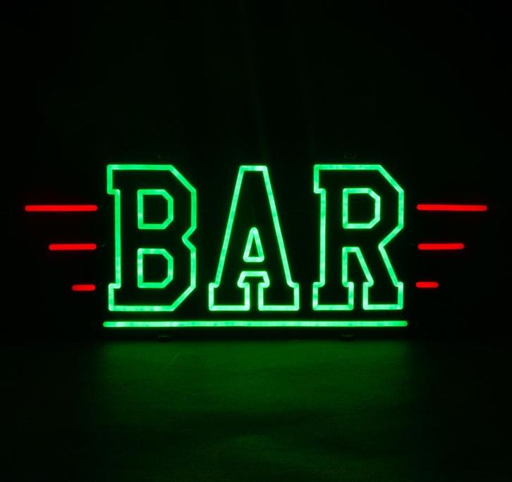 BAR - Sign - meerdere kleuren, Verzamelen, Retro, Huis en Inrichting, Ophalen of Verzenden