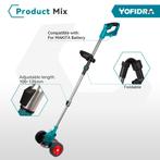 Grastrimmer met accu - Kantenmaaier - Bosmaaier - Groen - YO, Verzenden, Zo goed als nieuw