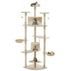 vidaXL Kattenkrabpaal met sisal krabpalen 203 cm beige en, Verzenden, Nieuw