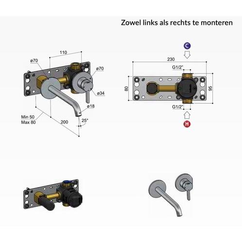 Inbouwdeel Hotbath HBCB106, Doe-het-zelf en Verbouw, Sanitair, Ophalen of Verzenden