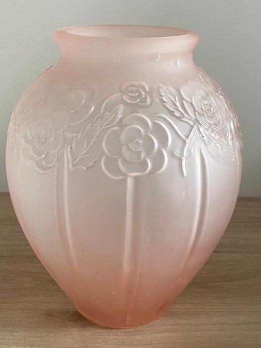 Vaas - Glas, geblazen gegoten glas - Grand vase Art Déco, Antiek en Kunst, Kunst | Designobjecten