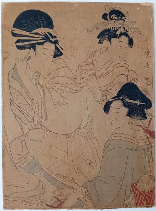 Woodblock Print, Japan, c. 1795-1803, published by Tsuruya -, Antiek en Kunst, Antiek | Overige Antiek