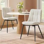 Set van 2 Chenille Eetkamerstoelen – Comfortabel en Stevig, Huis en Inrichting, Verzenden, Nieuw