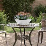 vidaXL Tuin Kom Plantenbak Zilver 35 x 35 x 15 cm, Tuin en Terras, Minder dan 30 cm, Verzenden, Minder dan 60 cm, Nieuw