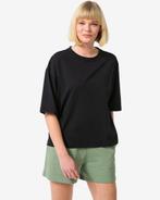 HEMA Dames T-shirt oversized zwart, Kleding | Dames, Verzenden, Nieuw
