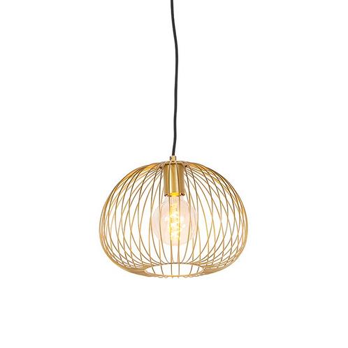 Design hanglamp goud - Wire Dough, Huis en Inrichting, Lampen | Hanglampen, Nieuw, Overige materialen, 75 cm of meer