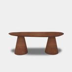 Tafel organisch eikenhout  Set Kegelpoot  270x120, Nieuw