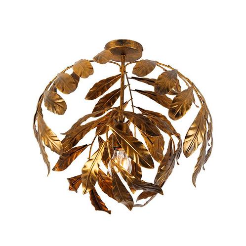 Vintage plafondlamp antiek goud 45 cm - Linden, Huis en Inrichting, Lampen | Plafondlampen, Nieuw, Overige materialen