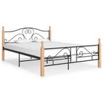 vidaXL Bedframe met hoofdeinde zonder matras 140x200 cm, Huis en Inrichting, Slaapkamer | Bedden, Verzenden, Zwart, 140 cm, 200 cm