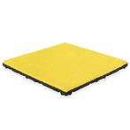 Rubber tegel met EPDM toplaag - 50 x 50 cm - 45 mm - Geel, Tuin en Terras, Verzenden, Nieuw