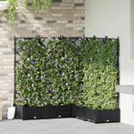 vidaXL Tuin Bloempot 5 pcs Zwart 120 x 120 x 125,5 cm Staal, Verzenden, Nieuw, Metaal, 100 cm of meer