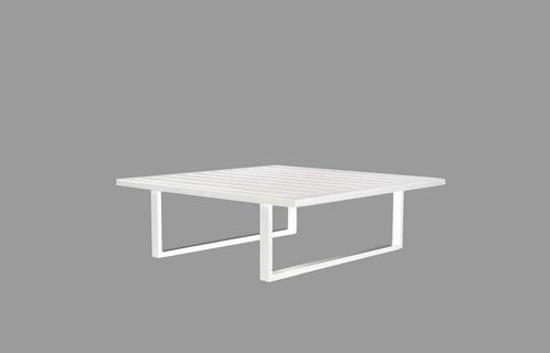 Flow Emerald aluminium loungetafel 90 x 90 cm wit |, Tuin en Terras, Tuinsets en Loungesets, Ophalen of Verzenden