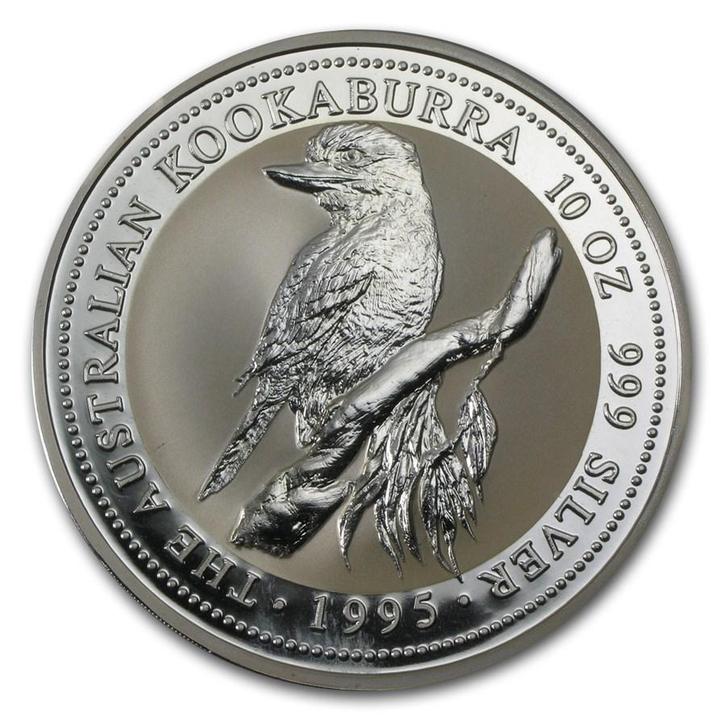Kookaburra 10 oz 1995, Postzegels en Munten, Munten | Oceanië, Losse munt, Zilver, Verzenden