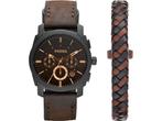Fossil FS5251SET Herenhorloge Geschenkset 42 mm - Zwart, Verzenden, Nieuw