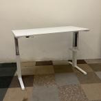 Zit-sta bureau met gasveer, Steelcase, 160x80 cm, wit