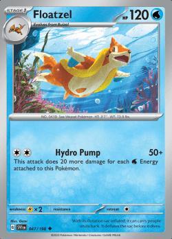 Floatzel 047/198 reverse holo Scarlet en Violet, Hobby en Vrije tijd, Verzamelkaartspellen | Pokémon, Losse kaart, Nieuw, Foil