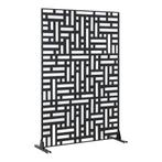 Kamerscherm Bernalda tuinscherm 180x120x40 cm zwart casa.pro, Verzenden, Nieuw