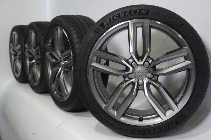 Audi Q5 8R 21 inch velgen Michelin Zomerbanden Origineel, Auto-onderdelen, Banden en Velgen, Velg(en), Gebruikt, 21 inch, Zomerbanden