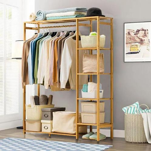 Open Kledingkast van Bamboe | Nieuw | 90x30x150 cm | Hout, Huis en Inrichting, Kasten | Kledingkasten, 25 tot 50 cm, Met plank(en)