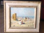 Joop van Leeuwen (1962) - Kinderen spelen op het strand, Antiek en Kunst