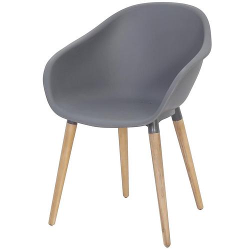 Swan dining kuipstoel grijs kunststof, Tuin en Terras, Tuinstoelen, Nieuw, Kunststof, Ophalen of Verzenden