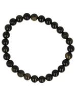 Edelsteen Armband Obsidiaan – Goud – 8 mm, Nieuw, Verzenden