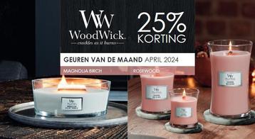 WoodWick geurkaarsen Eindhoven-25% korting geur van de maand
