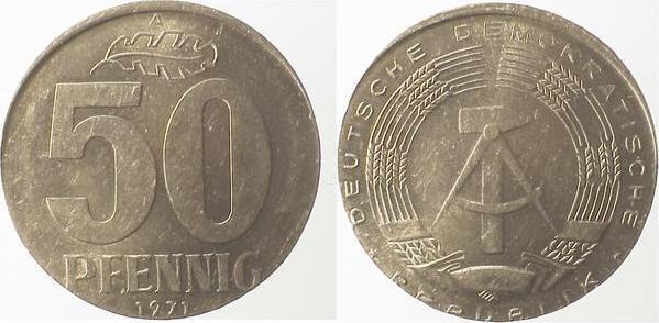 50 Pfennig Ddr 71a auf 10 Pfennig Rohling, Postzegels en Munten, Munten | Europa | Niet-Euromunten, Verzenden