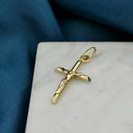 Gouden hanger van een kruis met corpus, Ophalen of Verzenden, Gebruikt, Goud, Overige merken