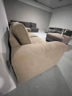 Bank Stof canvas groen beige bankstel lounge, Huis en Inrichting, Banken | Bankstellen, Ophalen, Rechte bank, Stof, 200 tot 250 cm