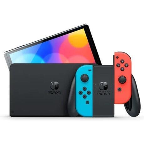 Nintendo Switch OLED Rood/Blauw (Nette Staat & Krasvrij S..., Spelcomputers en Games, Spelcomputers | Nintendo Switch, Zo goed als nieuw