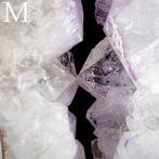 Natuurlijke geodeplak uit Brazilië Amethist en blauwe agaat, Verzamelen, Mineralen en Fossielen