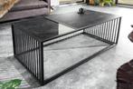Design salontafel ARCHITECTURE 100cm zwart marmer rookglas, Huis en Inrichting, Tafels | Salontafels, Ophalen of Verzenden, Nieuw