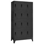 vidaXL Lockerkast 90x45x180 cm staal antracietkleurig, Huis en Inrichting, Kasten | Lockerkasten, Verzenden, Nieuw
