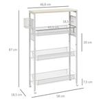 TRUUSK Keukentrolley Serveerwagen 3 Niveaus - Mand en Werkbl, Huis en Inrichting, Verzenden