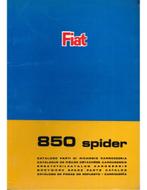 1967 FIAT 850 SPIDER CARROSSERIE ONDERDELENHANDBOEK