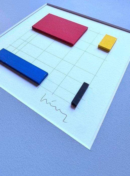 Jo Niemeyer (1946) - Geometrica - Collage, Antiek en Kunst, Antiek | Overige Antiek