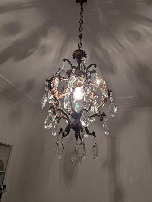 Kroonluchter - Brons - Cristal, Antiek en Kunst, Antiek | Overige Antiek