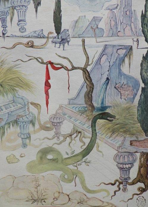 Salvador Dali (1904-1989) - Les pianos de lenfer, Antiek en Kunst, Antiek | Overige Antiek