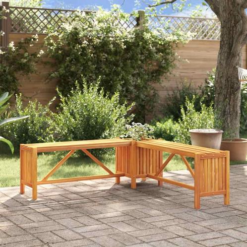 vidaXL Tuinhoekbank met plantenbak 117x117x40 cm massief, Tuin en Terras, Tuinbanken, Nieuw, Hout, Verzenden