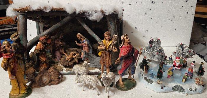 Kerstdecoratie (17) - Verlicht kersttafereel ingericht,, Diversen, Kerst