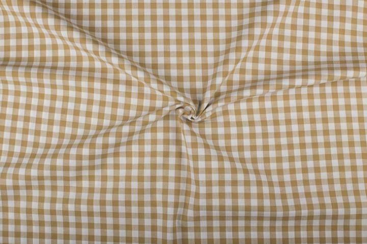 Brabants bont stof camelbruin wit geruit - 10mm geruit, Hobby en Vrije tijd, Stoffen en Lappen, 120 cm of meer, 200 cm of meer