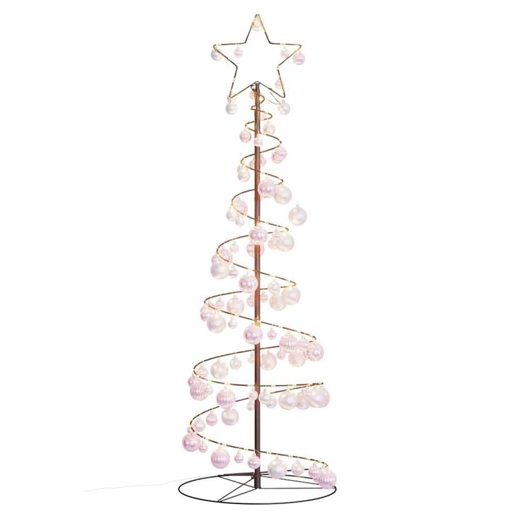 vidaXL LED-kerstboom met kerstballen 100 LEDs warm wit 150, Diversen, Kerst, Nieuw, Verzenden