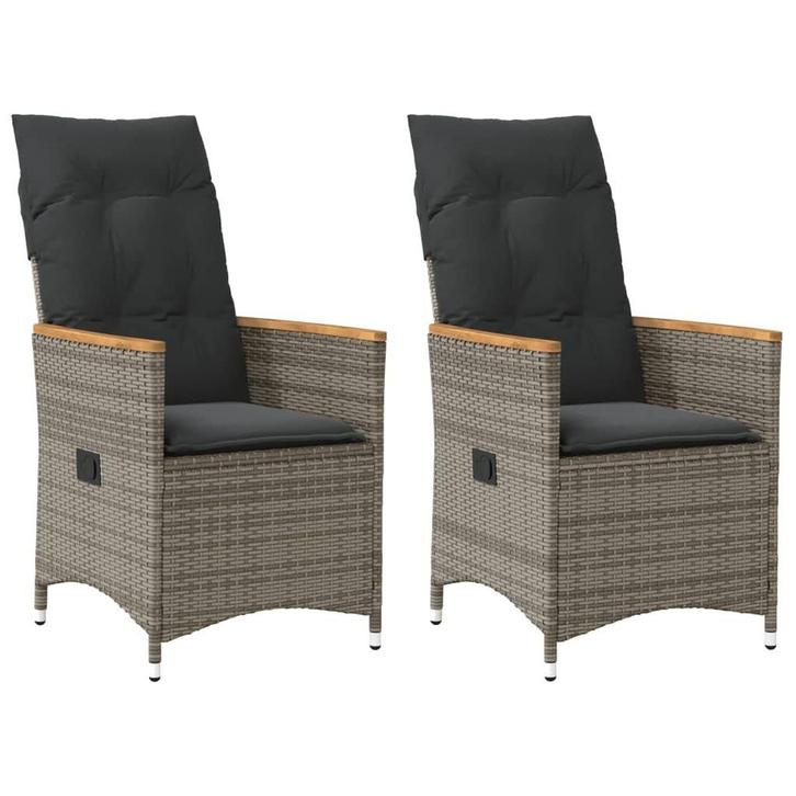 Verstelbare Tuinstoelen 2-pack | Tweedekansje | Poly ratt..., Tuin en Terras, Tuinstoelen, Verstelbaar, Nieuw, Rotan, Ophalen of Verzenden