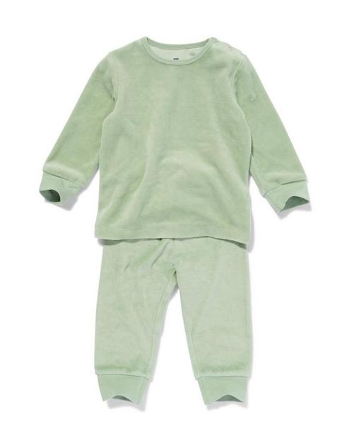 HEMA Pyjama velours lichtgroen van €16 voor €9 sale, Kinderen en Baby's, Babykleding | Overige, Nieuw, Verzenden