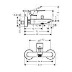 Badmengkraan Opbouw HansGrohe Rebris S Eengreeps Chroom, Doe-het-zelf en Verbouw, Sanitair, Ophalen of Verzenden, Nieuw