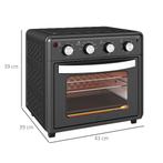 TRUUSK Mini Oven met Convectie - 30L - Bakplaat en Grillroos, Verzenden, Nieuw