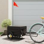 vidaXL Fietstrailer 30 kg ijzer zwart, Fietsen en Brommers, Fietsaccessoires | Aanhangers en Karren, Verzenden, Nieuw